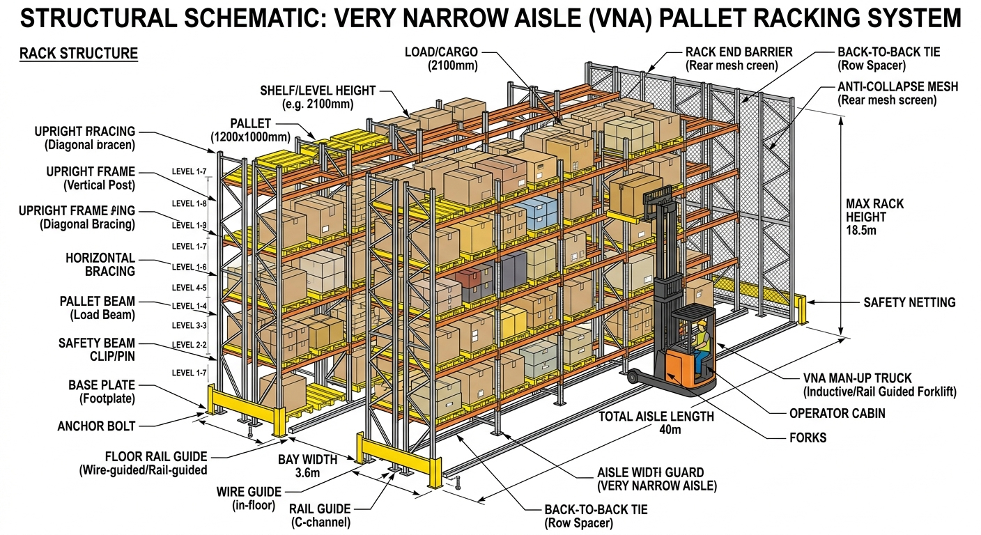 Narrow Aisle (VNA) Racking