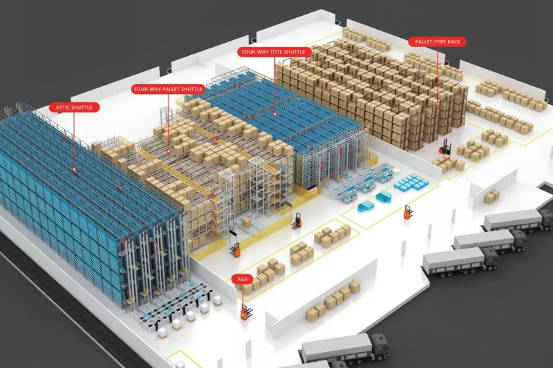 Four-Way Shuttle Racking System (4D Shuttle Racking)